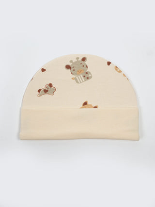 Newborn Cap, Mittens & Booties Set – Cow Print - Kidulan