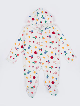 Unisex Baby Printed Hooded Sleepsuit - Kidulan