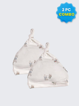 2 Pc Combo Baby & Kids Knot Caps 9-12 Months