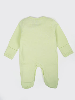 Unisex Baby Solid Sleepsuit Light Green - Kidulan