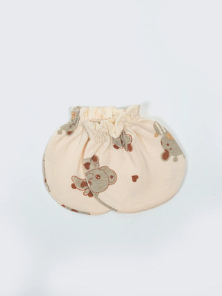 Newborn Cap, Mittens & Booties Set – Cow Print - Kidulan
