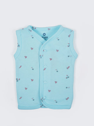 Baby Sleeveless Jabla & Shorts Set - Blue - Kidulan