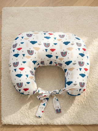 Baby Feeding Pillow - Blue & White - Kidulan