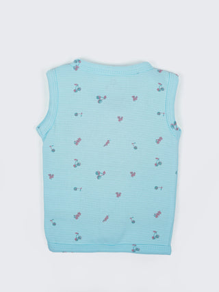 Baby Sleeveless Jabla & Shorts Set - Blue - Kidulan