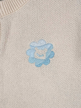 Baby Knit Cardigan – Cream & Blue - Kidulan