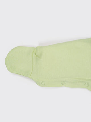 Unisex Baby Solid Sleepsuit Light Green - Kidulan