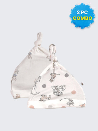 2 Pc Combo Baby & Kids Knot Caps 0-3 Months