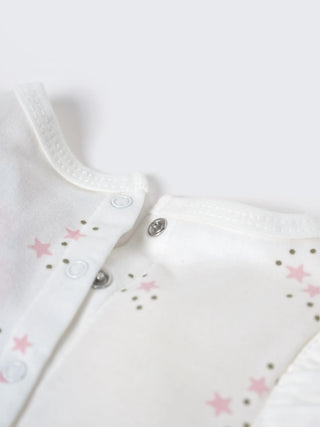 Baby Girls Star Print Ruffle Romper - Kidulan