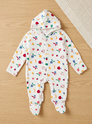 Unisex Baby Printed Hooded Sleepsuit - Kidulan