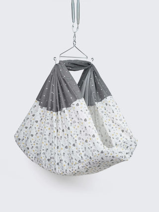 Queen Removable Bed Cradle/Thottil/Jhula Combo - Leaf Print - Kidulan