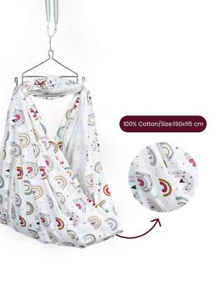 Brenza 5-in-1 Baby Cradle Combo Set - Rainbow Print - Kidulan
