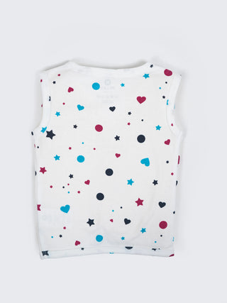Baby Sleeveless Jabla & Shorts Set - Printed - Kidulan