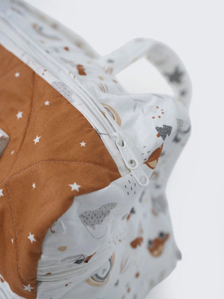 Baby Mother Bag - Orange & White - Kidulan