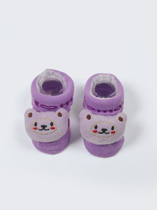 Baby Plush Rattle Socks Football & Bear Design - Kidulan
