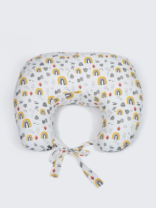 Baby Feeding Pillow - Grey & Mustard - Kidulan