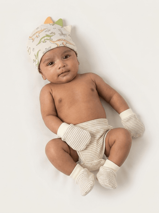 Newborn Cap, Mittens & Booties Set – Dinosaur Print - Kidulan
