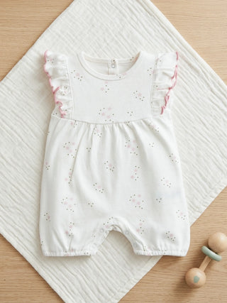 Baby Girls Star Print Ruffle Romper - Kidulan