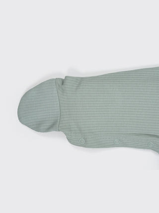 Unisex Baby Hooded Sleepsuit - Grey - Kidulan
