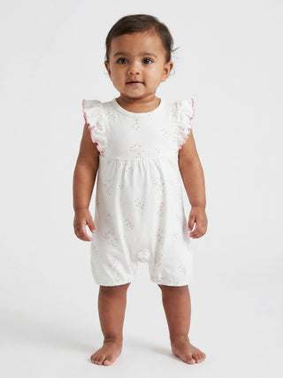Baby Girls Star Print Ruffle Romper - Kidulan