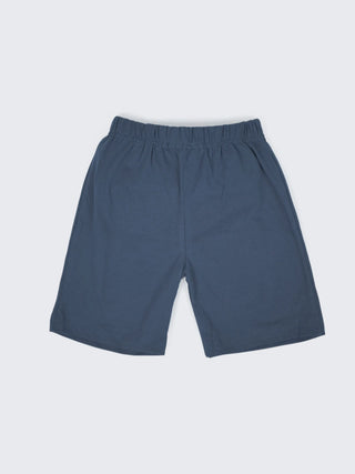 Boys Navy Blue Printed T-Shirt & Shorts Co-ord Set - Kidulan