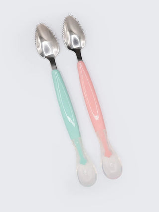 Baby Fruit Feeder Spoon with Protective Cover – Mint Green - Kidulan