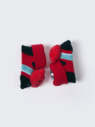 Baby Plush Rattle Socks Teddy Bear Design - Kidulan