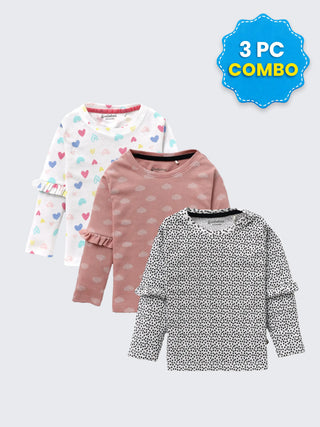 3 Pc Baby Girls Top Combo 9–12 Months