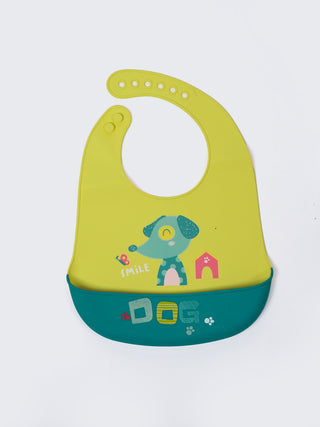Silicone Waterproof Baby Feeding Bib -Dog Print - Kidulan
