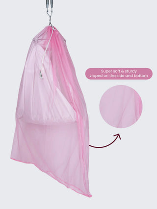 Soft Mosquito Cradle Net - Pink - Kidulan