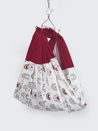 Twill Mix & Match Thottil/Jhula/Cradle Cloth with Net - Rainbow - Kidulan