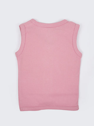 Baby Sleeveless Jabla & Shorts Set - Pink - Kidulan