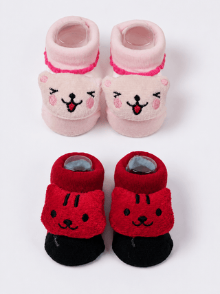 Baby Plush Rattle Socks Teddy Bear Design - Kidulan