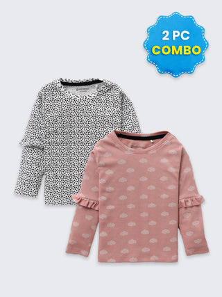 2 Pc Baby Girls Top Combo 3-6 Months