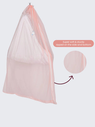 Soft Mosquito Cradle Net - Peach - Kidulan