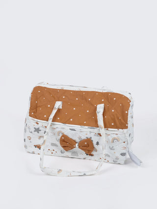 Baby Mother Bag - Orange & White - Kidulan