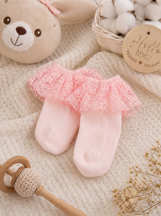 Baby Girls Lace Frill Ankle Socks - Pack of 3 - Kidulan