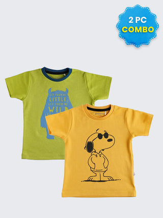 2 Pc Unisex T-Shirts Combo 9-12 Months