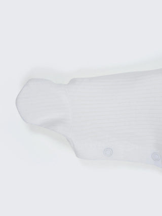 Unisex Solid White Baby Sleepsuit - Kidulan