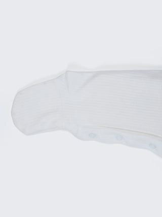 Unisex Baby Solid Sleepsuit White - Kidulan