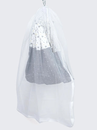Twill Mix & Match Thottil/Jhula/Cradle Cloth with Net - Leaf - Kidulan