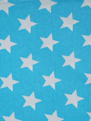 Twill Star Baby Cradle Cloth - White With Blue - Kidulan