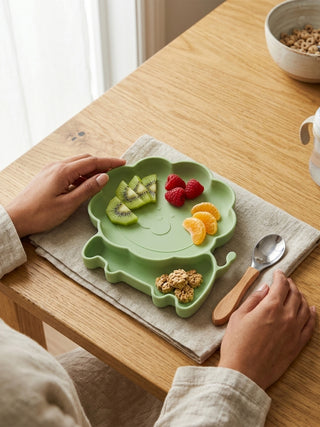 Silicone Dinner Plate - BPA-Free Baby Feeding Plate - Kidulan