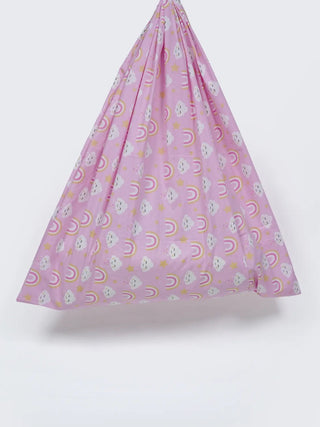 Rainbow & Cloud Pink Baby Cloth Cradle - Thottil/Jhula - Kidulan