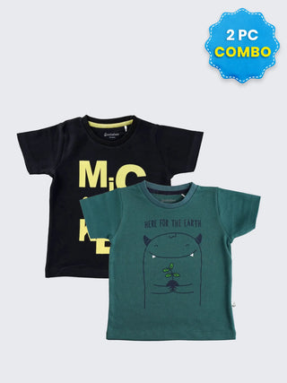 2 Pc Unisex T-Shirts Combo 9-12 Months