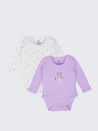 Baby Full Sleeve Bodysuit 2 Piece Combo - 0-3 Months - Kidulan