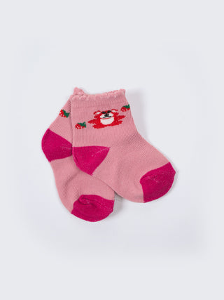 Ankle Socks Cartoon & Striped -2 Pair Pack - Kidulan
