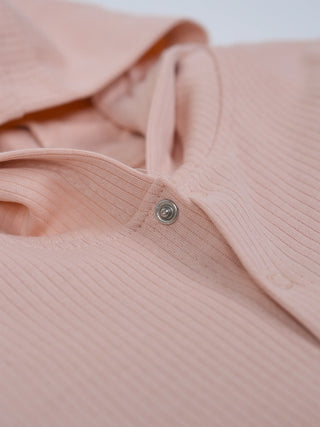 Unisex Baby Hooded Sleepsuit - Light Pink - Kidulan