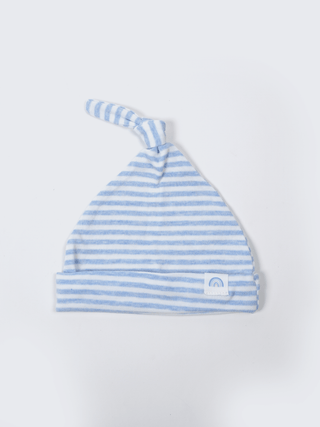 Newborn Cotton Cap, Mittens & Booties Set – Blue Rainbow - Kidulan