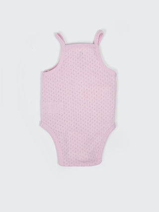 Baby Girls Pink Pointelle Bodysuit 2 Piece Combo - Kidulan