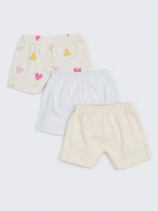 Baby Cotton Shorts 3 Piece Combo 0-3 Months - Kidulan